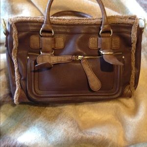 Faux Shearling Bag